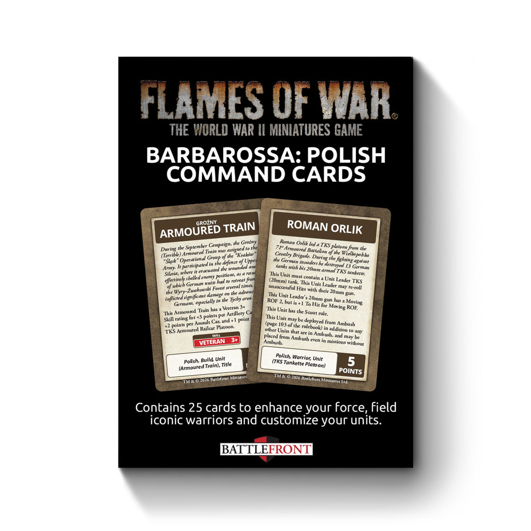 Flames of War: Barbarossa Polish Command Cards (Limited Edition) (FW282PC)
