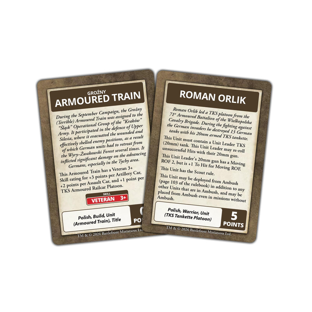 Flames of War: Barbarossa Polish Command Cards (Limited Edition) (FW282PC)