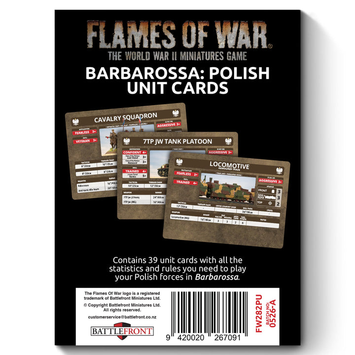 Flames of War: Barbarossa: Polish Unit Card Pack (Limited Edition) (FW282PU)