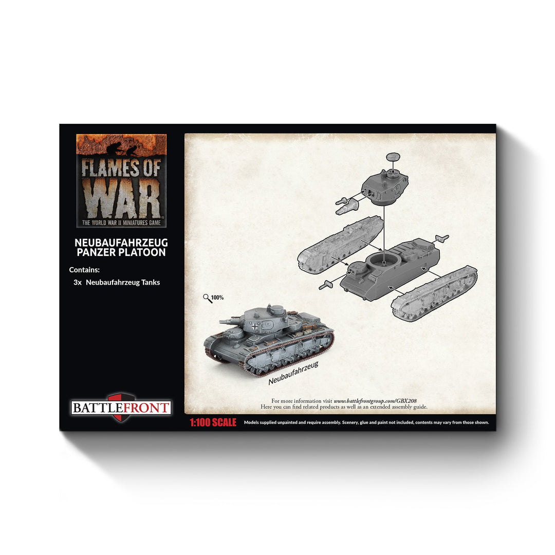Flames of War: Neubaufahrzeug Panzer Platoon (GBX208)