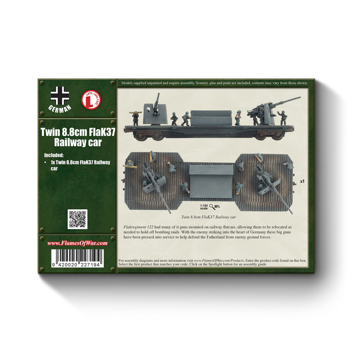 Flames of War: Twin 8.8cm FlaK Railway car (GBX86)
