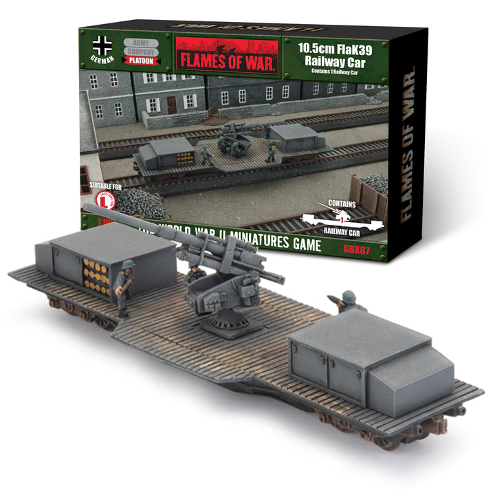Flames of War: 10.5cm FlaK Railway Car (GBX87)