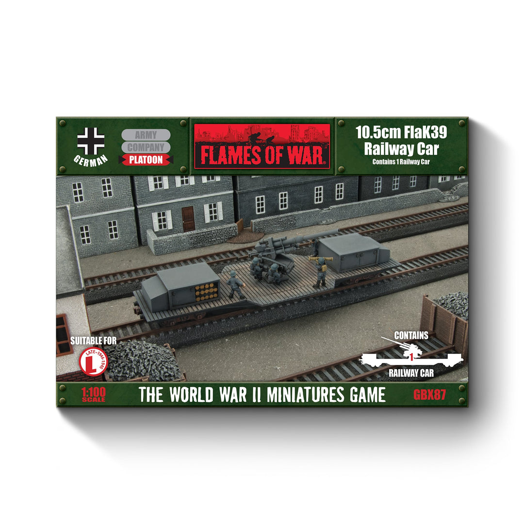 Flames of War: 10.5cm FlaK Railway Car (GBX87)