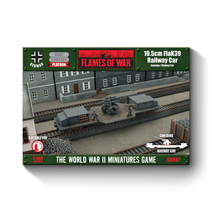 Flames of War: 10.5cm FlaK Railway Car (GBX87)