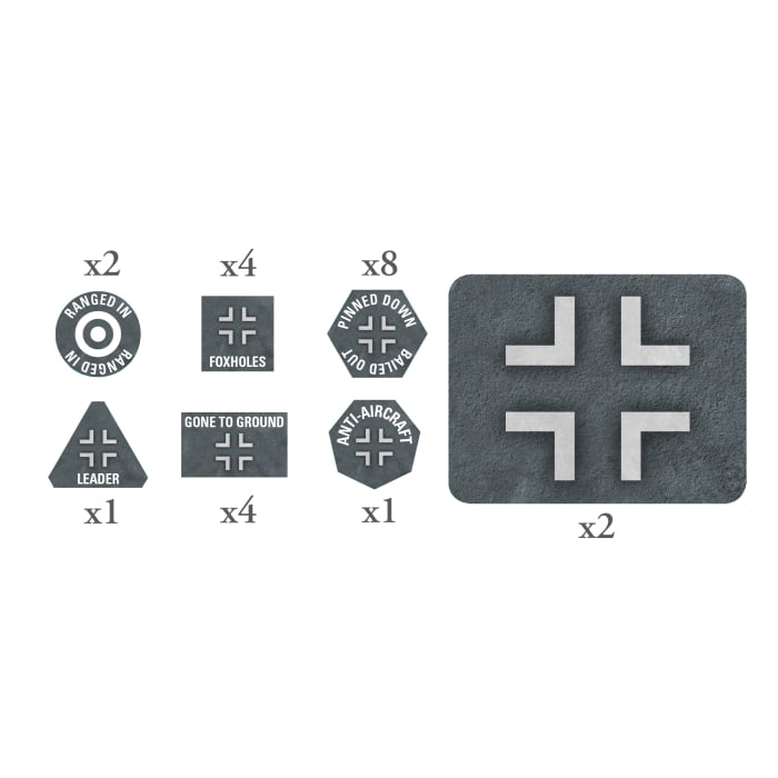 Flames of War: German EW Tokens & Objectives (GE913)
