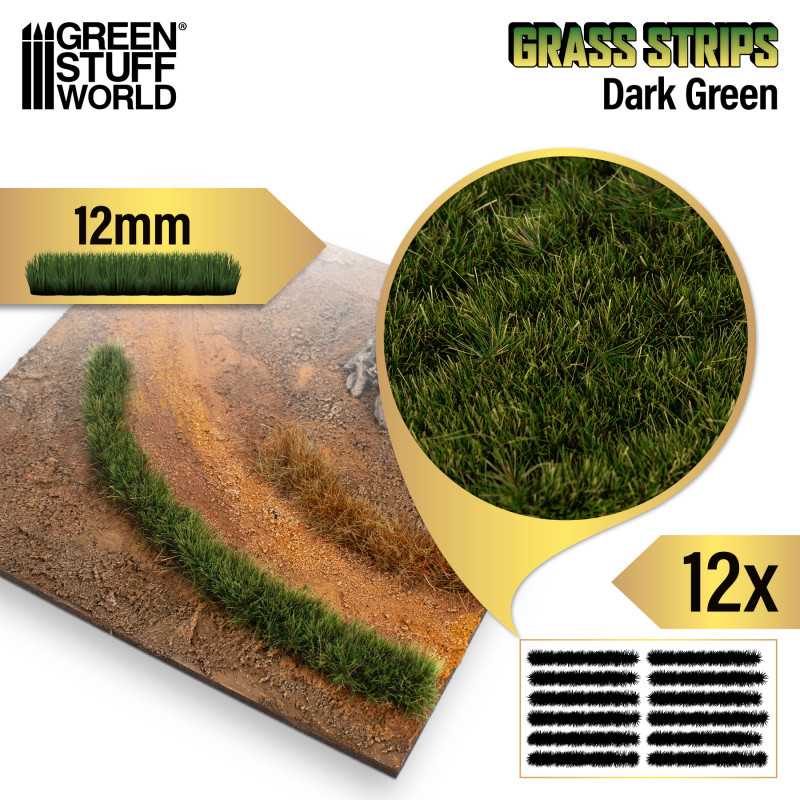 Grass Strips 12 mm - Dark Green (Green Stuff World)