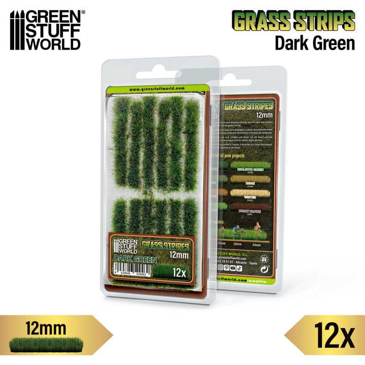 Grass Strips 12 mm - Dark Green (Green Stuff World)