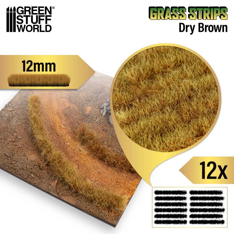 Grass Strips 12 mm - Dry Brown (Green Stuff World)