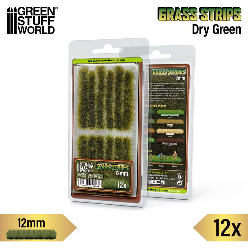 Grass Strips 12 mm - Dry Green (Green Stuff World)