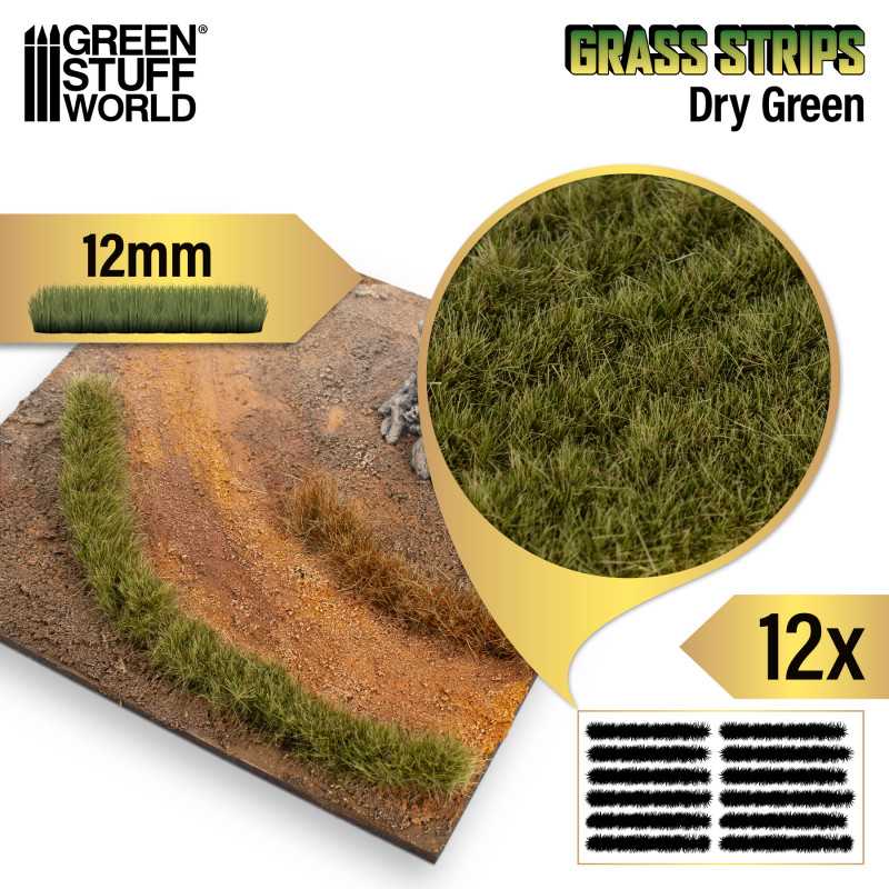 Grass Strips 12 mm - Dry Green (Green Stuff World)