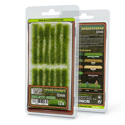 Grass Strips 12 mm - Realistic Green (Green Stuff World)