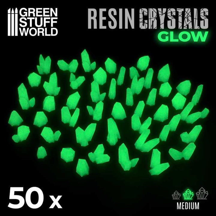 Green Glow Resin Crystals - Medium (Green Stuff World)