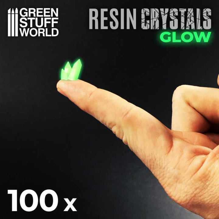 Green Glow Resin Crystals - Small (Green Stuff World)