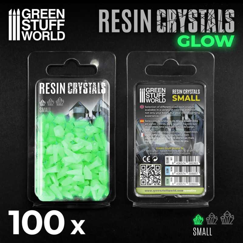 Green Glow Resin Crystals - Small (Green Stuff World)