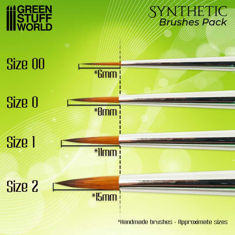 Brush GREEN SERIES Synthetic Brush - Size 2 (Green Stuff World)