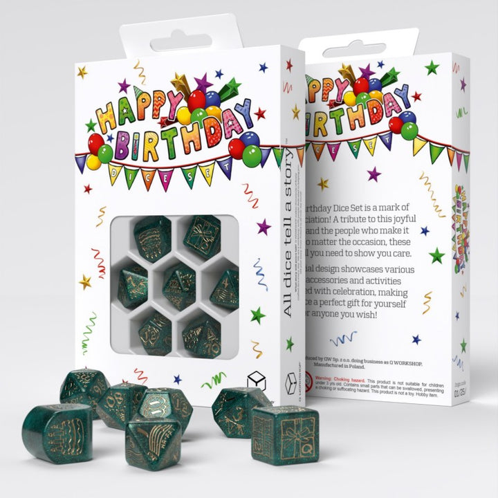 Happy Birthday Dice Set: Balloons (Q-Workshop) (RHPB02)