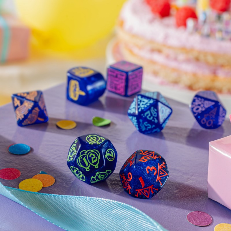 Happy Birthday Dice Set: Streamers (Q-Workshop) (RHPB01)