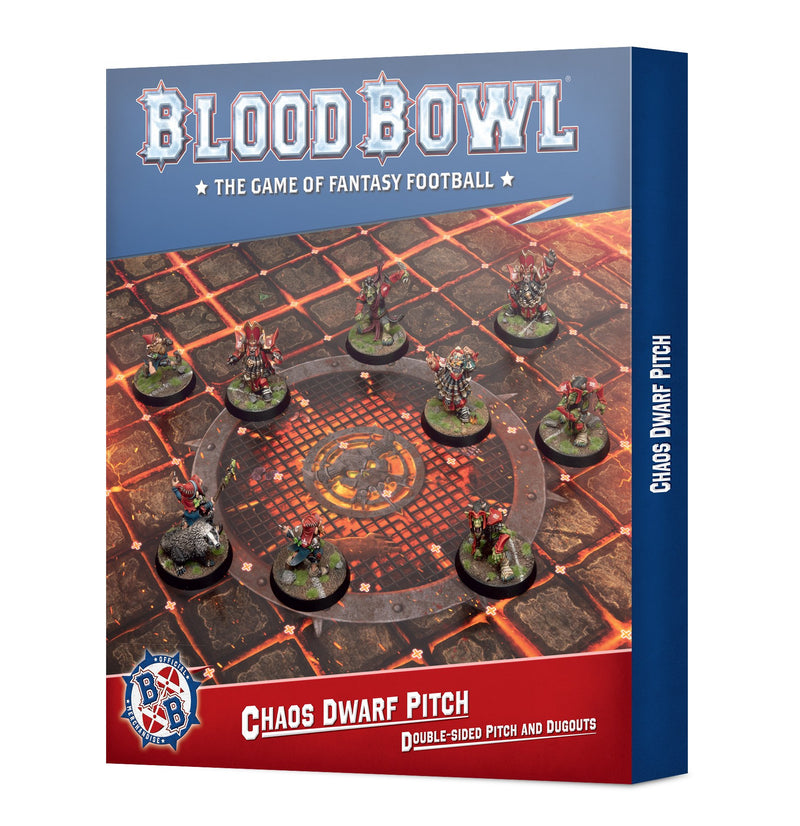 Blood Bowl: Chaos Dwarf Team - Double-sided Pitch and Dugouts Set