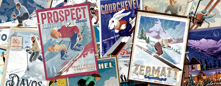 Vintage Ski Posters (1000 brikker)
