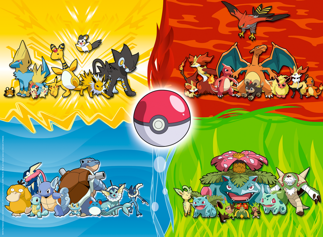 Different types of Pokémon (150 brikker)