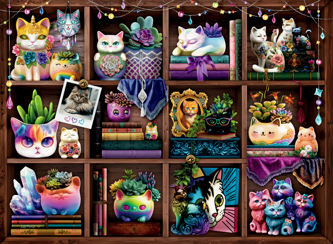 Cubby Cats and Succulents (500 brikker)