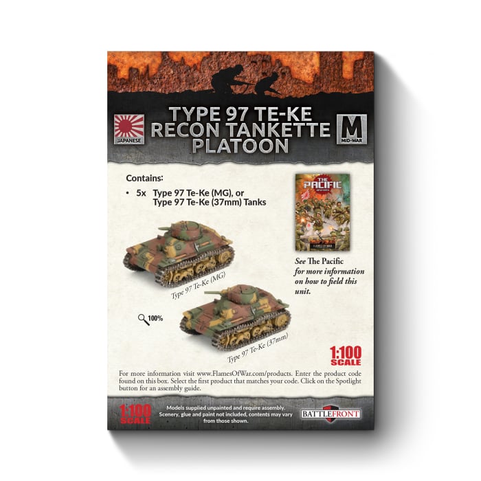 Flames of War: Type 97 Te-Ke Recon Tankette Platoon (JBX13)
