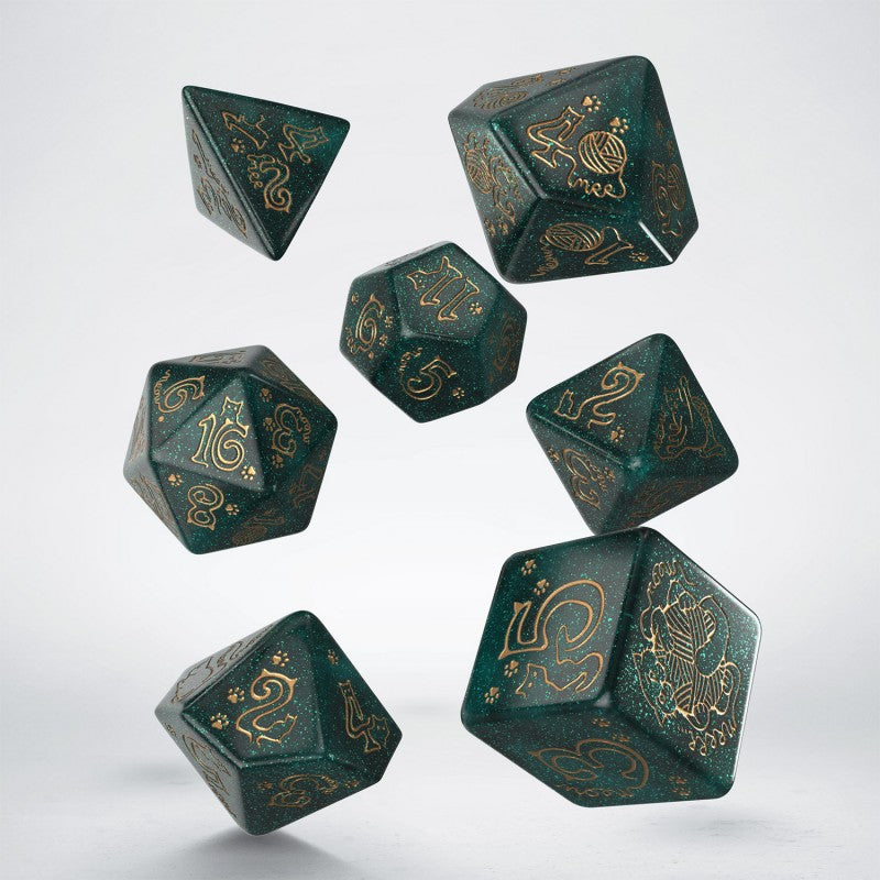 Jumbo Cats Dice Set: Merlin (Q-Workshop) (SJKSCAT09)