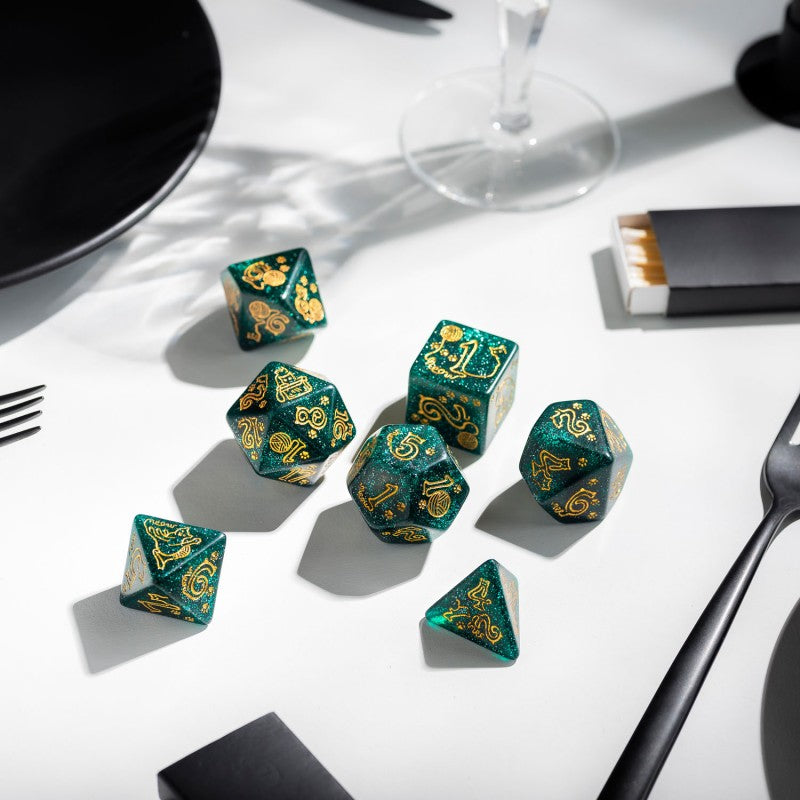 Jumbo Cats Dice Set: Merlin (Q-Workshop) (SJKSCAT09)