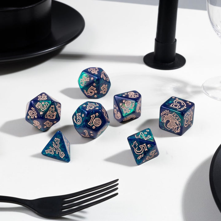 Jumbo Cats Dice Set: Whiskers (Q-Workshop) (SJKSCAT17)