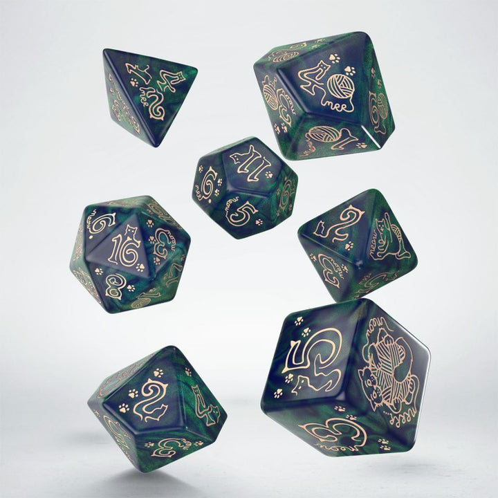 Jumbo Cats Dice Set: Whiskers (Q-Workshop) (SJKSCAT17)