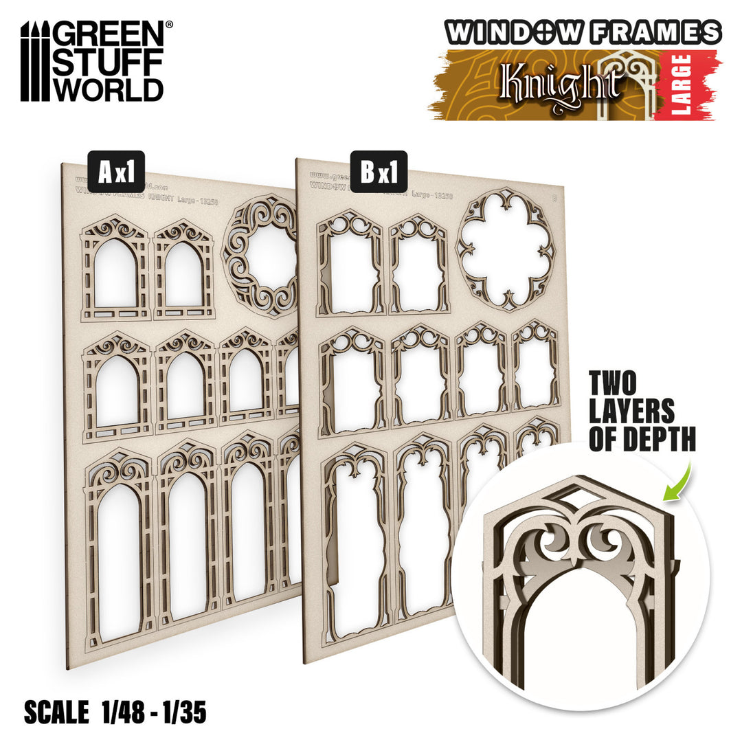 Knight Miniature Windows - Large (Green Stuff World)