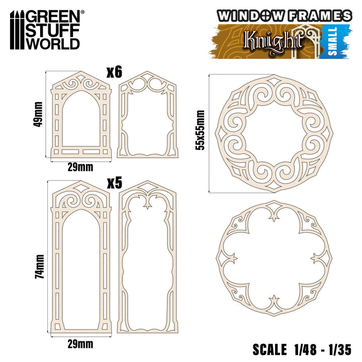 Knight Miniature Windows - Small (Green Stuff World)