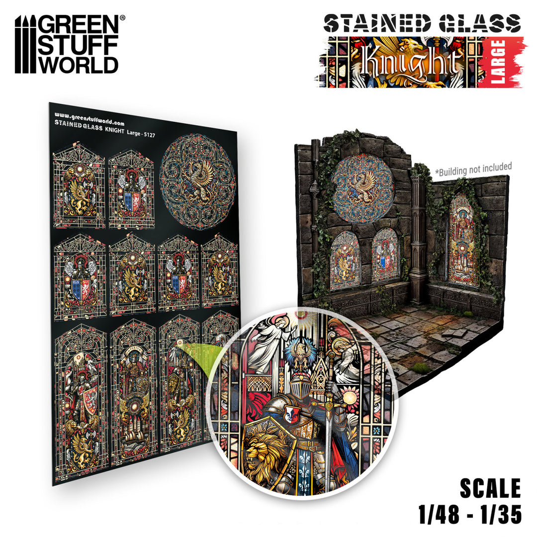 Knight Stained Glass - Large (Green Stuff World)
