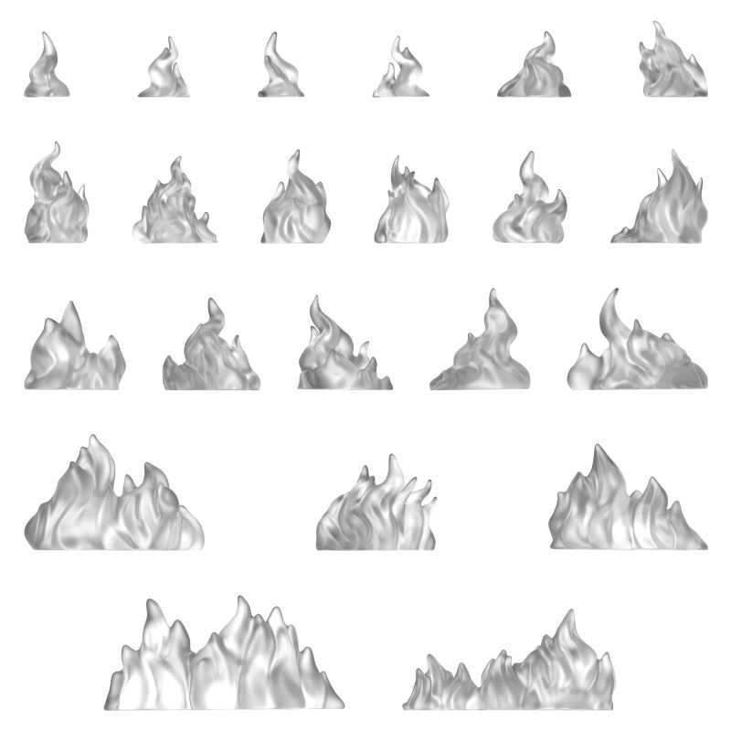 Large Fire Flames 1:48-1:35 (Green Stuff World)