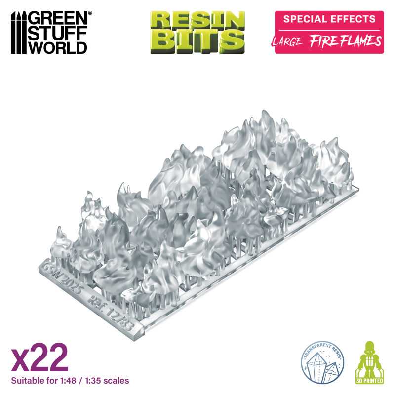 Large Fire Flames 1:48-1:35 (Green Stuff World)