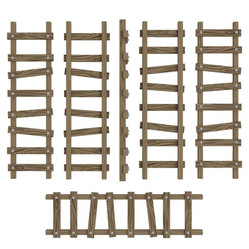 Large Wooden Ladders 1:48-1:35 (Green Stuff World)
