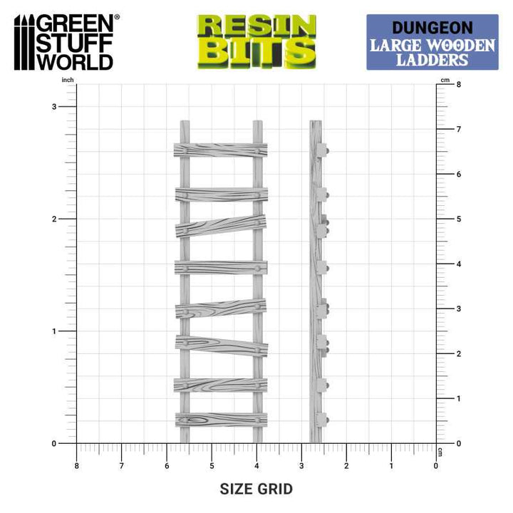 Large Wooden Ladders 1:48-1:35 (Green Stuff World)