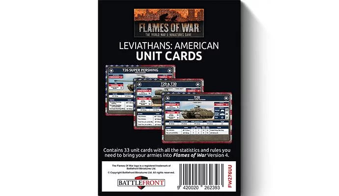 Flames of War: Late War Leviathans - American Unit Cards (33x Cards) (FW276UU)