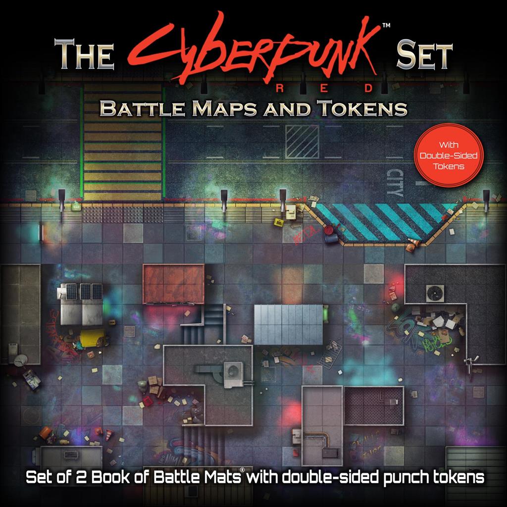 The Cyberpunk Set Battle Maps and Tokens (Loke Battle Mats)