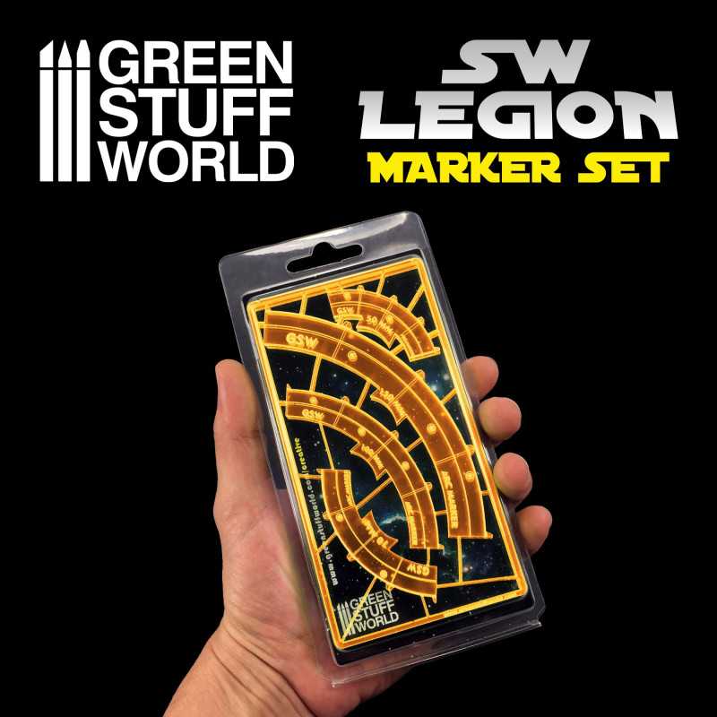 Legion arc-shaped line of fire markers - ORANGE FLUOR (Green Stuff World)
