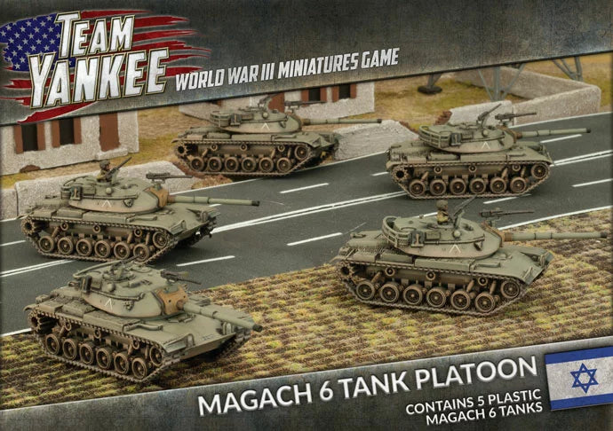 World War III: Team Yankee - Magach 6 Tank Platoon (WWIII x5 Tanks Plastic) (TIBX02)