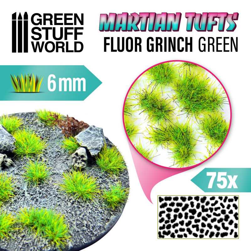 Martian Fluor Tufts - FLUOR GRINCH GREEN (Green Stuff World)
