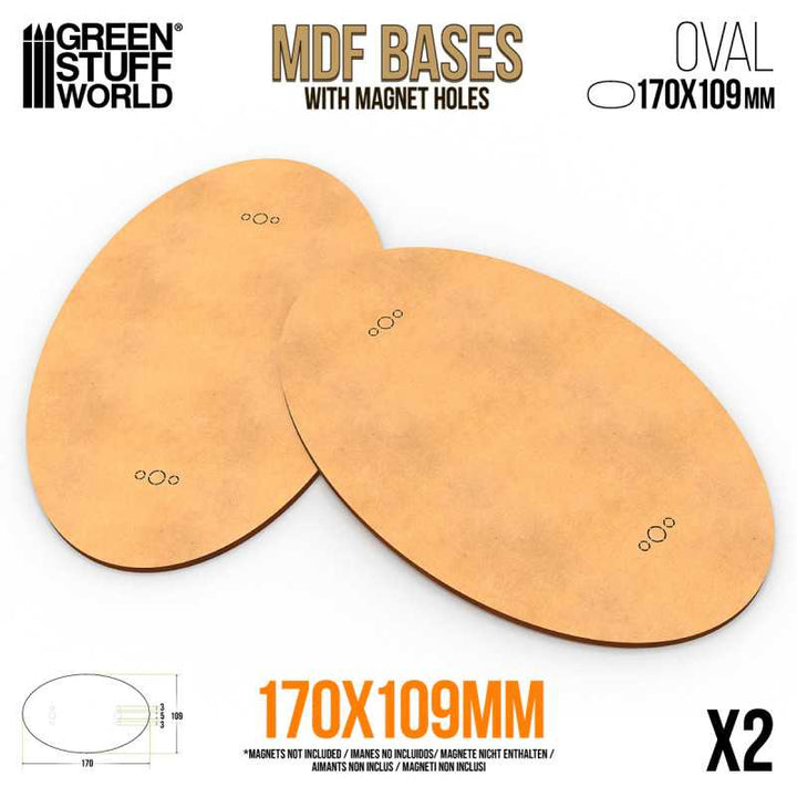 MDF Bases - Oval 170x109mm (Green Stuff World)
