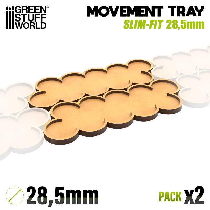 MDF Movement Trays - SlimFit AOS 28.5mm (Green Stuff World)