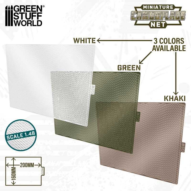 Miniature Camouflage Nets Green 1:48 (Green Stuff World)