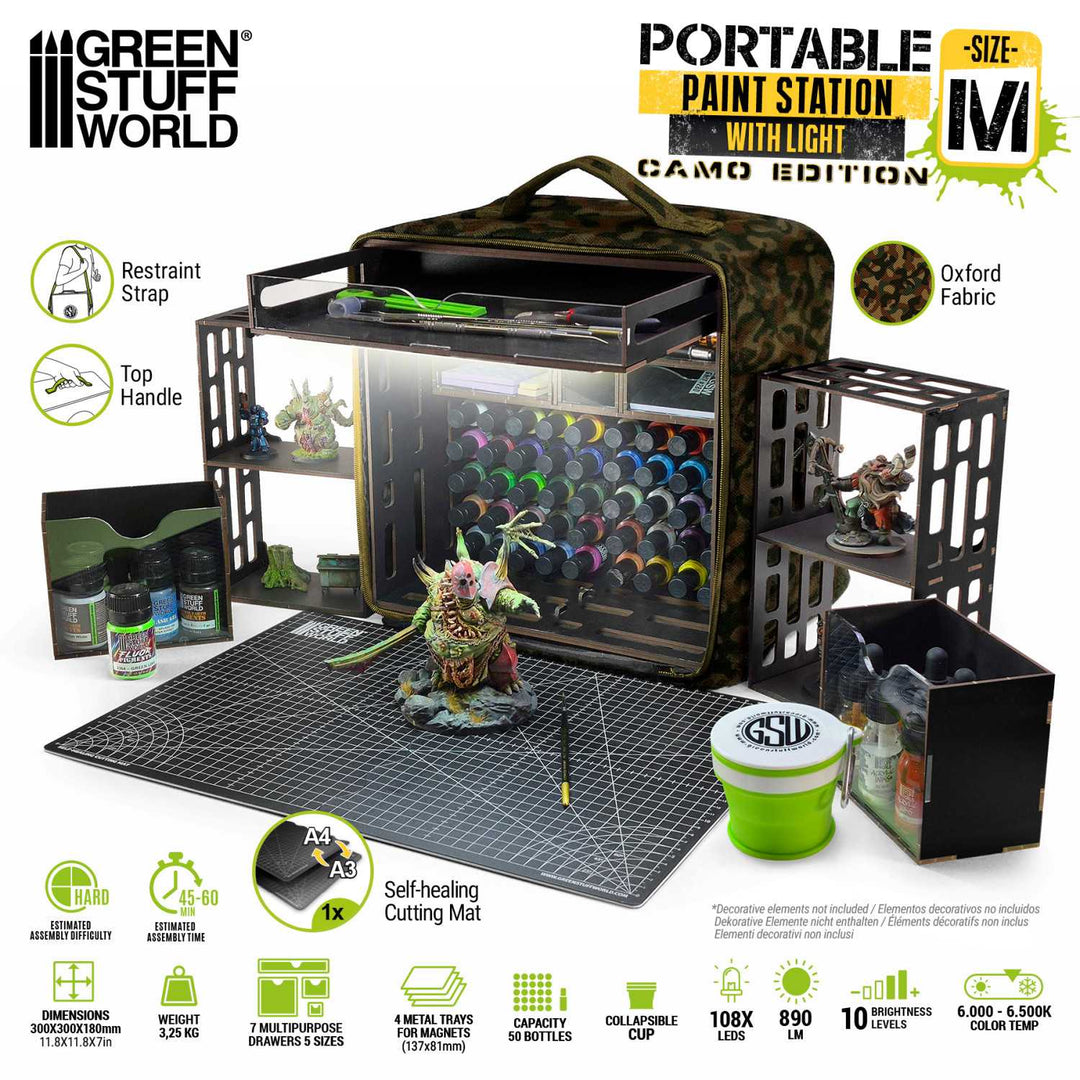 Miniature Portable Paint Station - Camouflage (Green Stuff World)