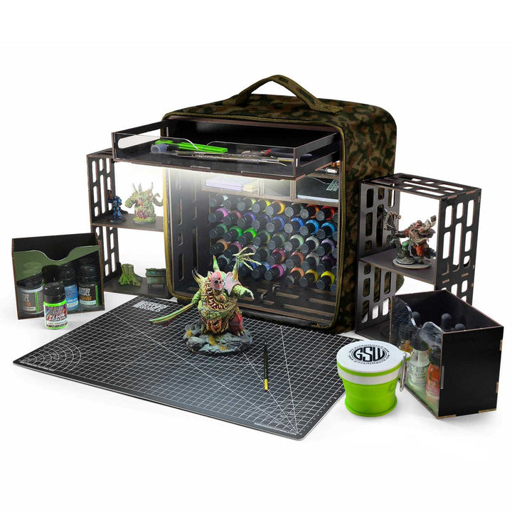 Miniature Portable Paint Station - Camouflage (Green Stuff World)