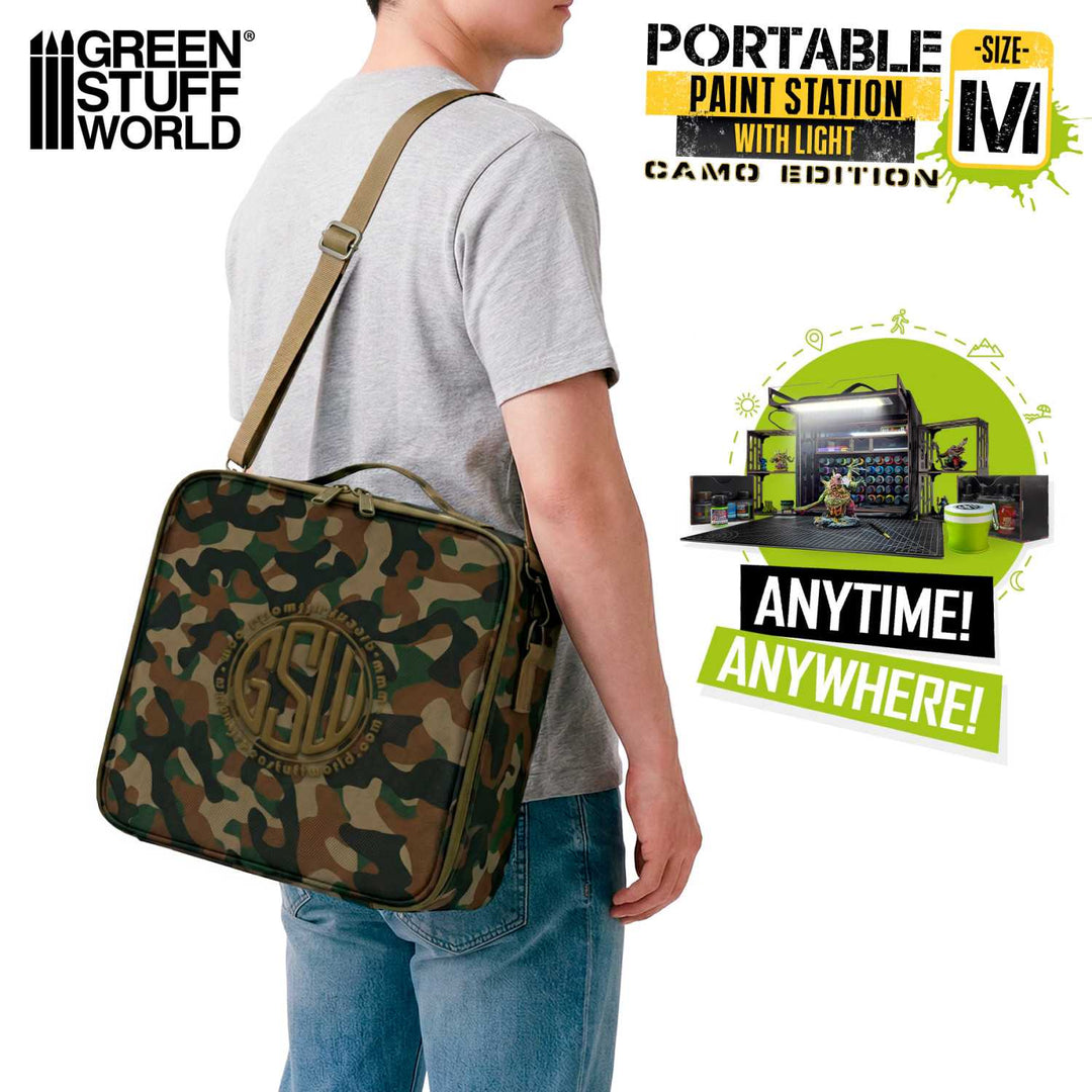 Miniature Portable Paint Station - Camouflage (Green Stuff World)
