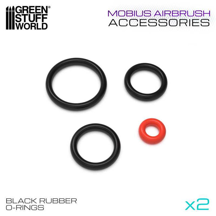 Mobius Airbrush Black O-Rings (Green Stuff World)