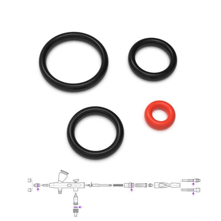 Mobius Airbrush Black O-Rings (Green Stuff World)